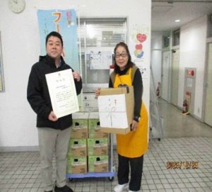 四電労徳島様からのご支援の様子