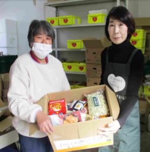 藍畑小学校様からのご支援の様子