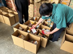 一人親支援準備の様子