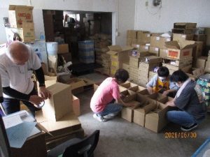 一人親支援準備の様子